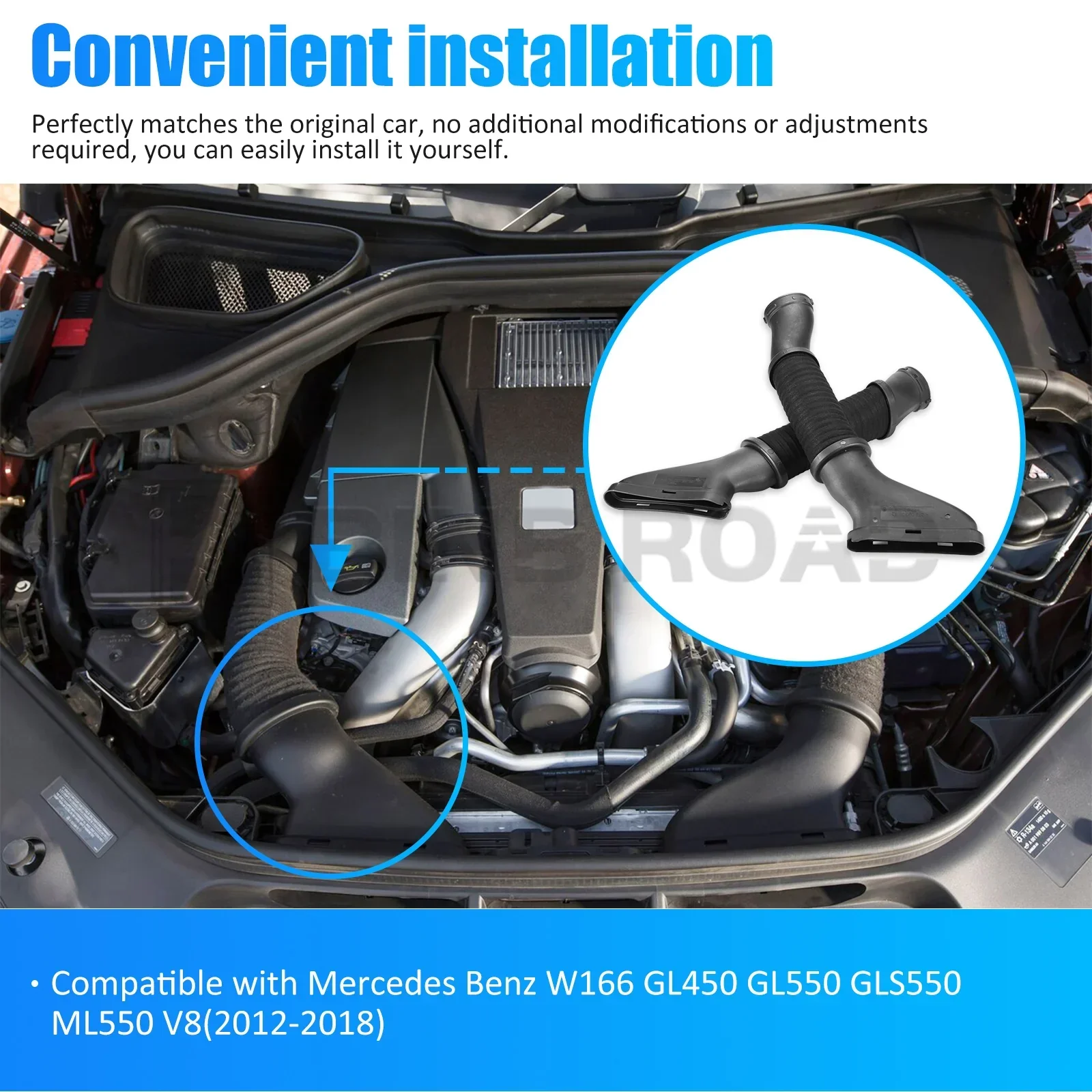 2780902482+2780902582  Air Intake Hose - Image 3