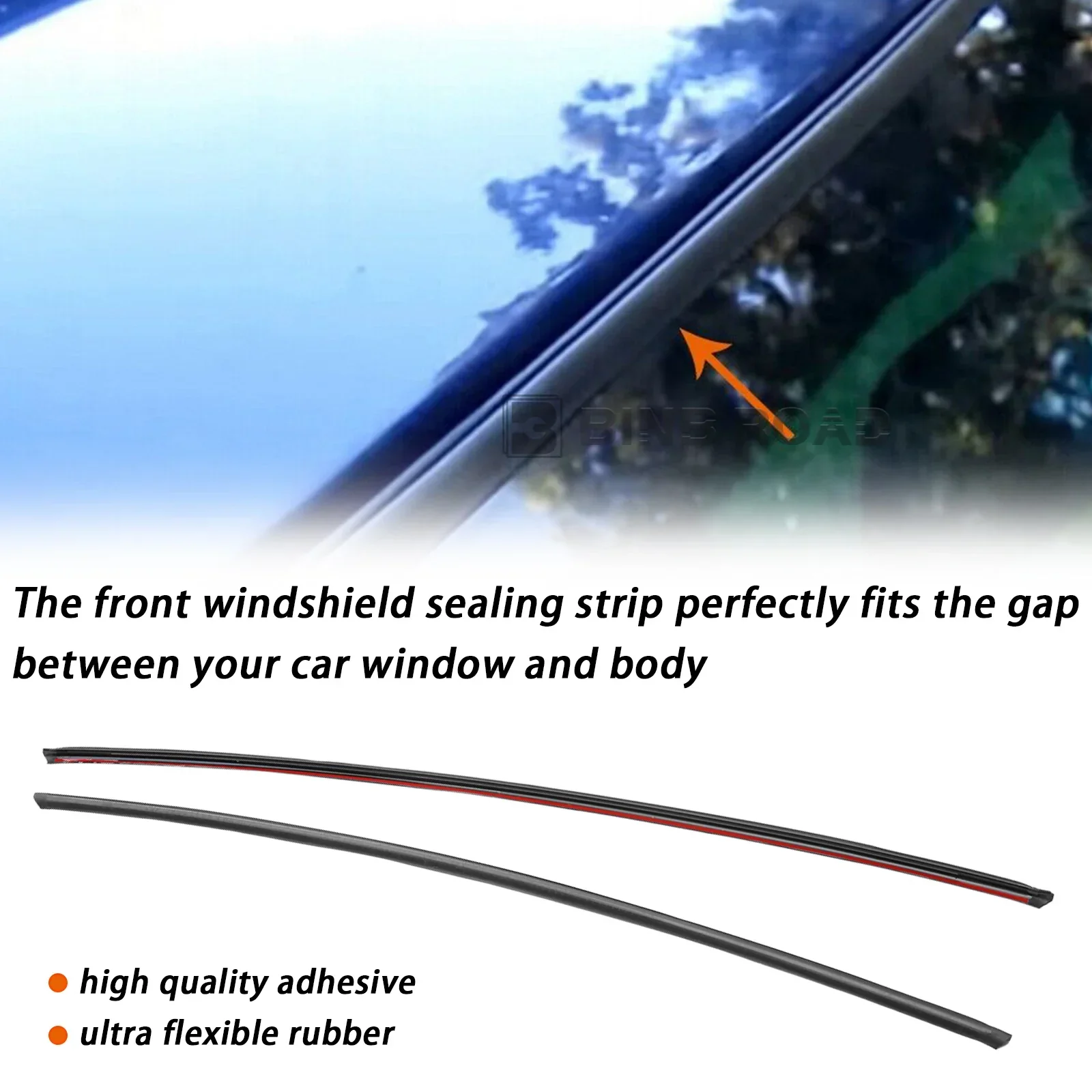 51317166841 Windshield Moulding Seal - Front Upper - Image 7