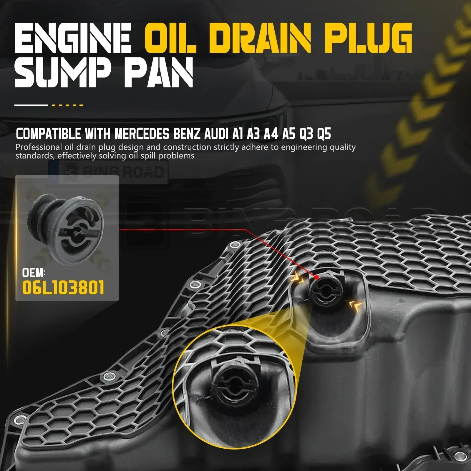 1 Set Car Engine Oil Drain Plug with Install Tool 06L103801 - Image 4