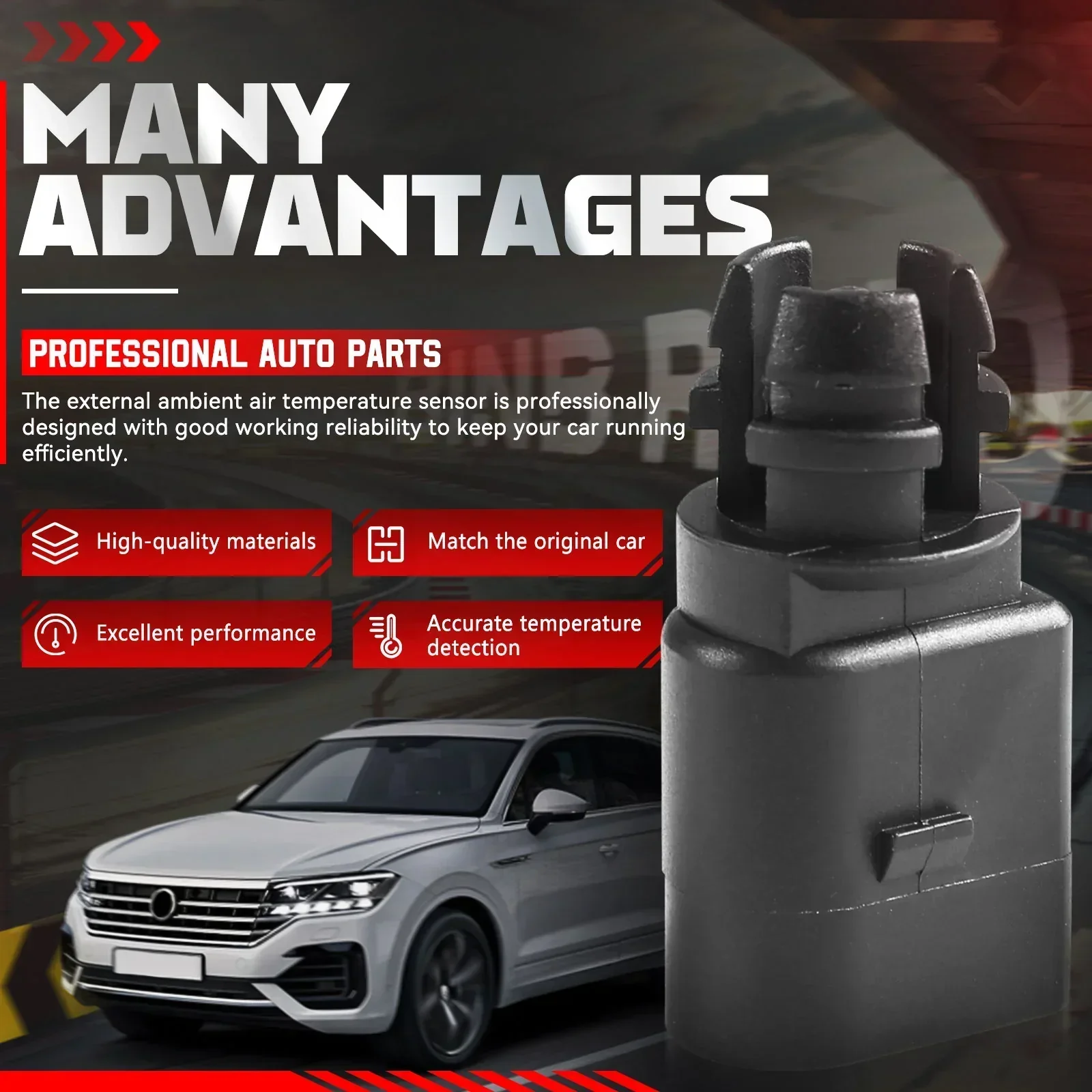 8Z0820535 + 1J0973702 Outside Ambient Air Temperature Sensor with Plug - Image 4