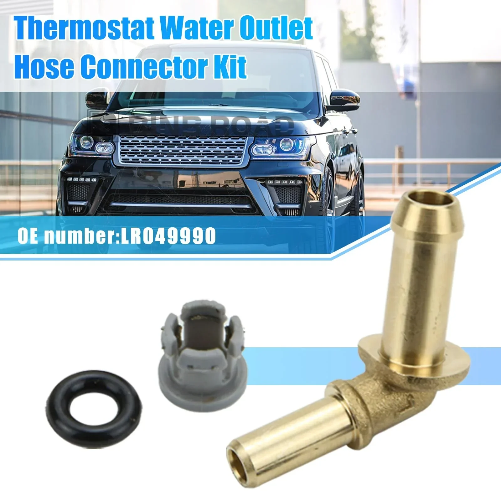 US LR049990 Thermostat Water Outlet Hose Connector Kit - Image 6